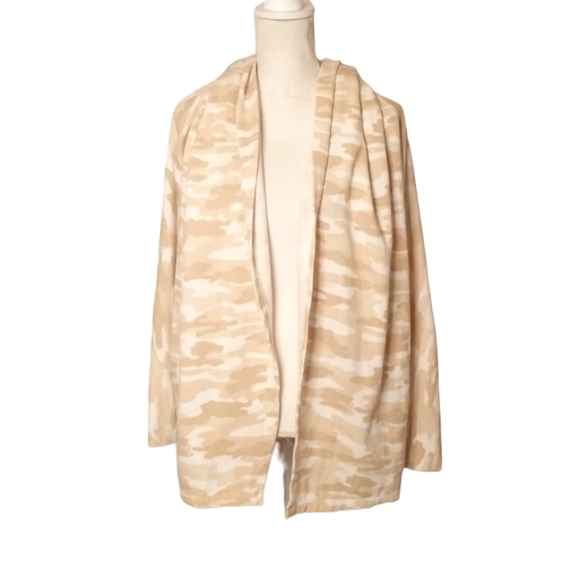 Lucky Brand Tops - Lucky Brand Camouflage Open Front Lightweight Hooded Fleece Lined Sweatshirt S